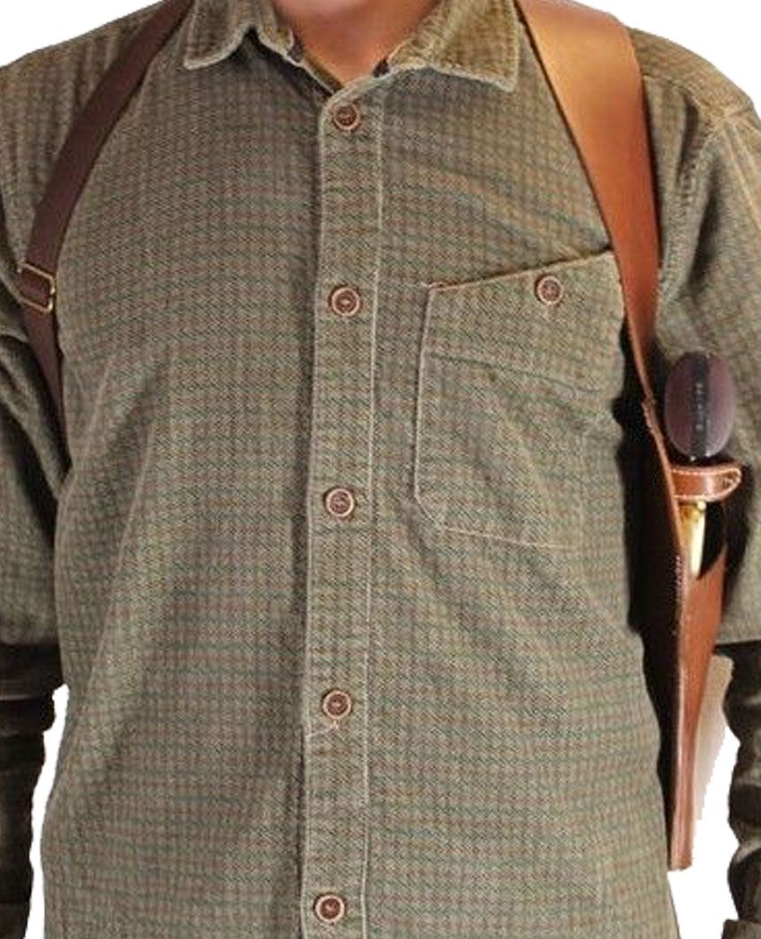 Special Leather Brown Shoulder Holster For All Revolvers