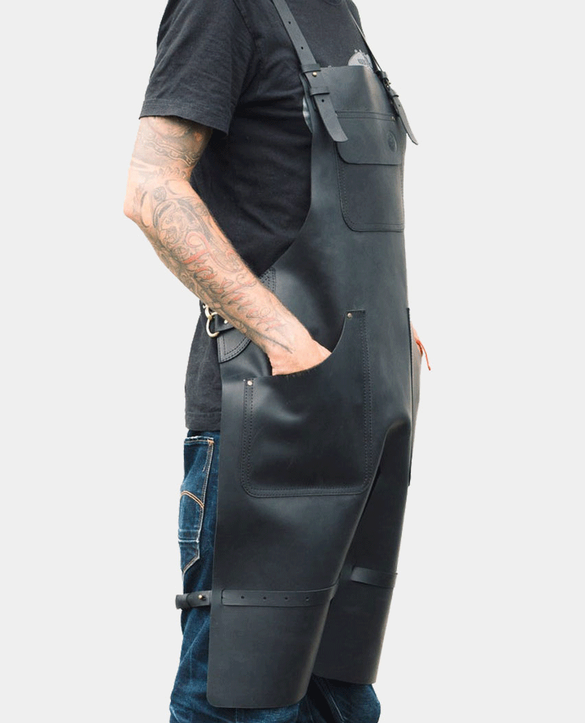 Black Smith Split Leg Leather Apron