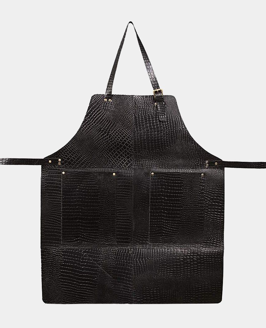 Style Black Leather Apron
