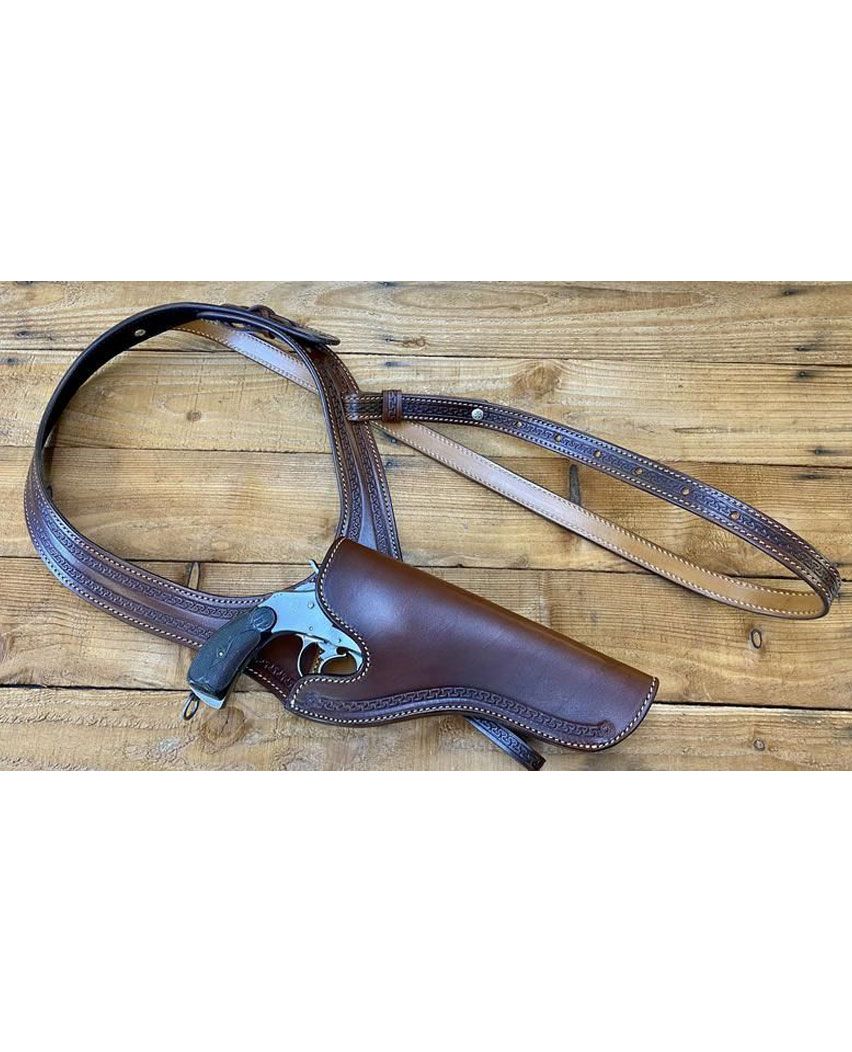 Handmade Stylish Leather Shoulder Holster For All Cow Boy S&W Revolver