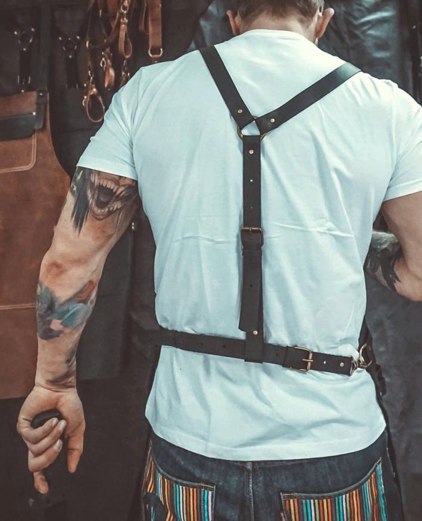 Personalized Chef Black Leather apron