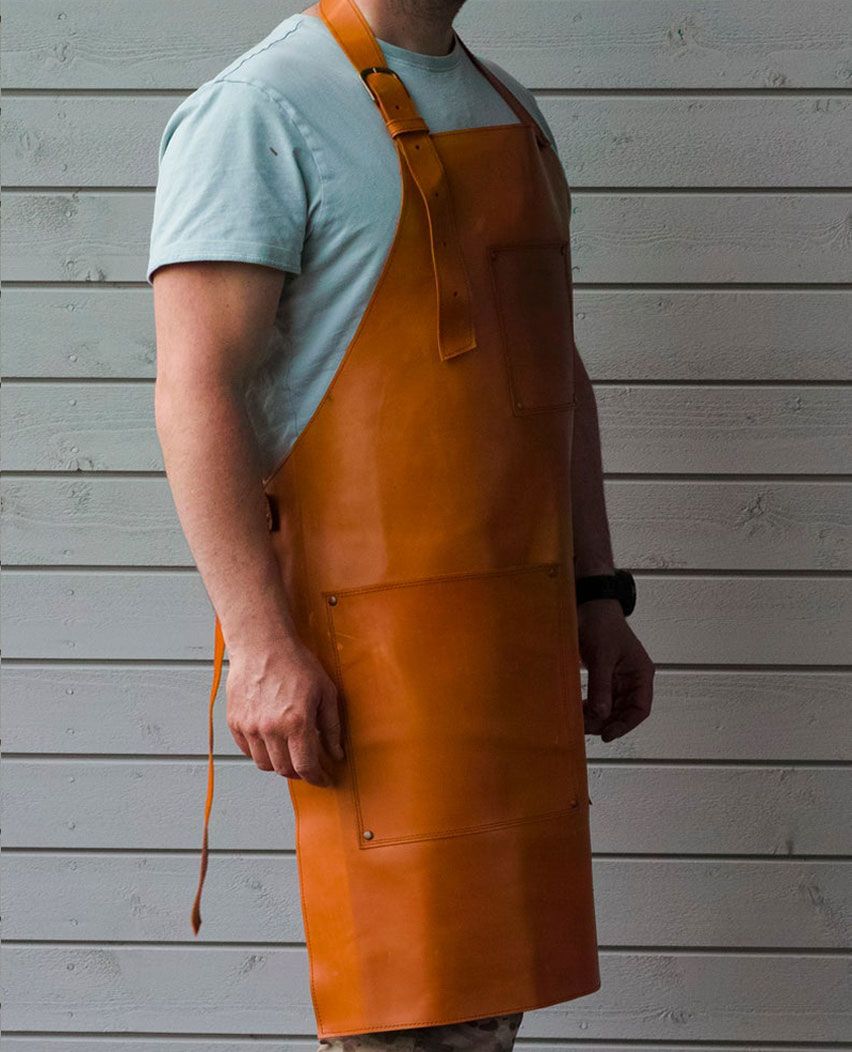 Split Leather Apron with Free Engraving