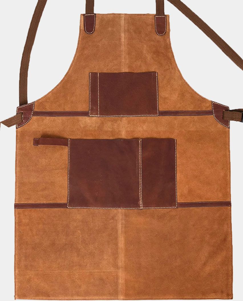 Utility Apron Adjustable Cross Back Straps With Tool Pockets