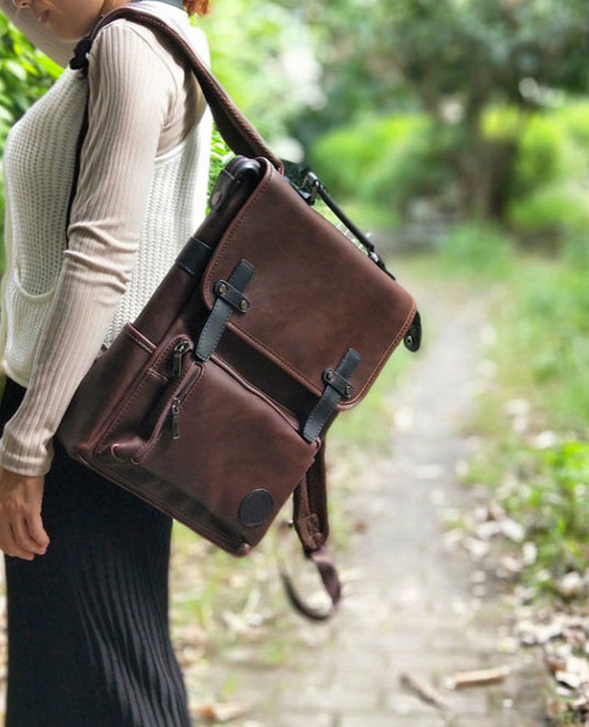 Vintage Brown Handmade MacBook backpack