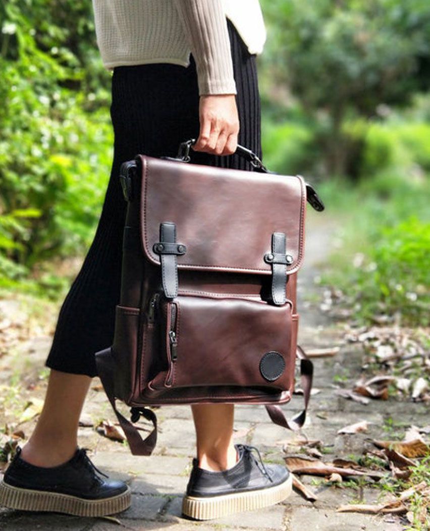 Vintage Brown Handmade MacBook backpack