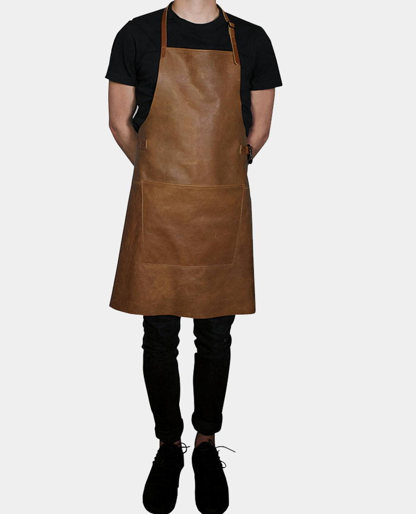 Vintage Camel BBQ Style Leather Apron