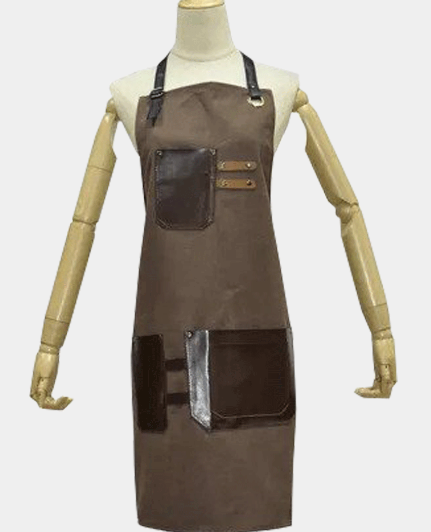 Heavy Duty Waxed Canvas Barber Leather Apron