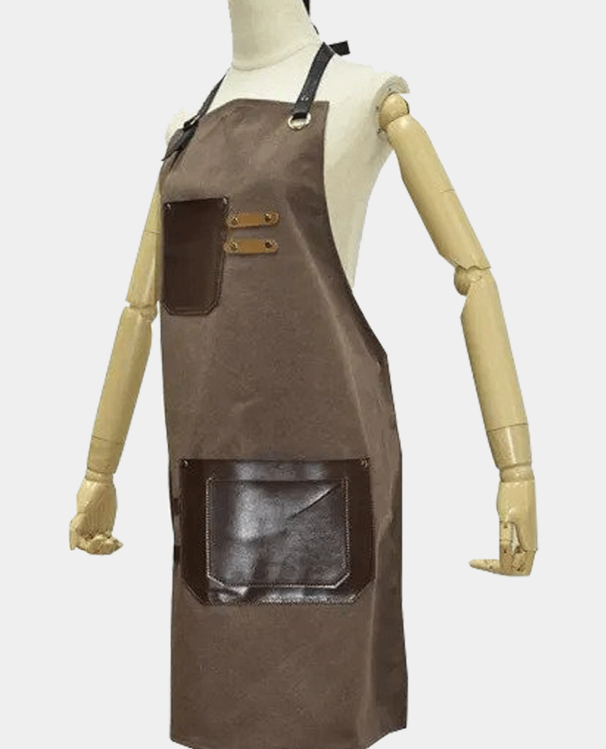 Heavy Duty Waxed Canvas Barber Leather Apron