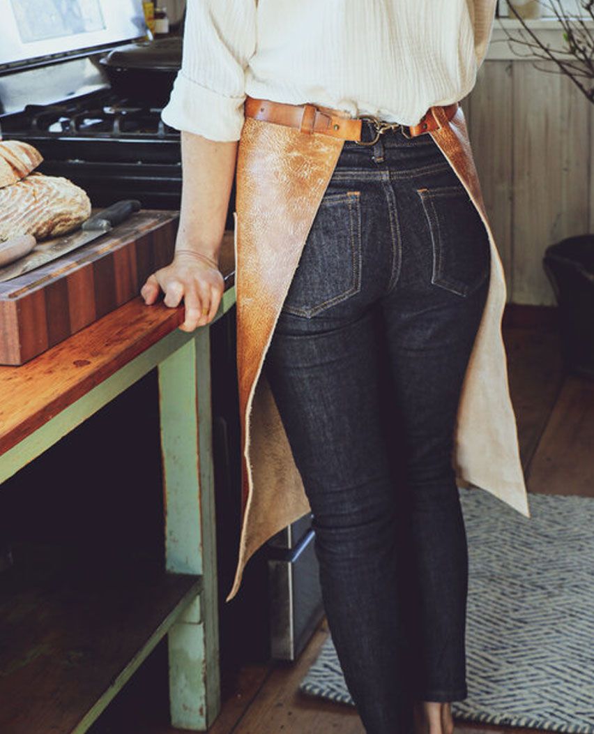 Women BBQ Half Waist Leather Apron