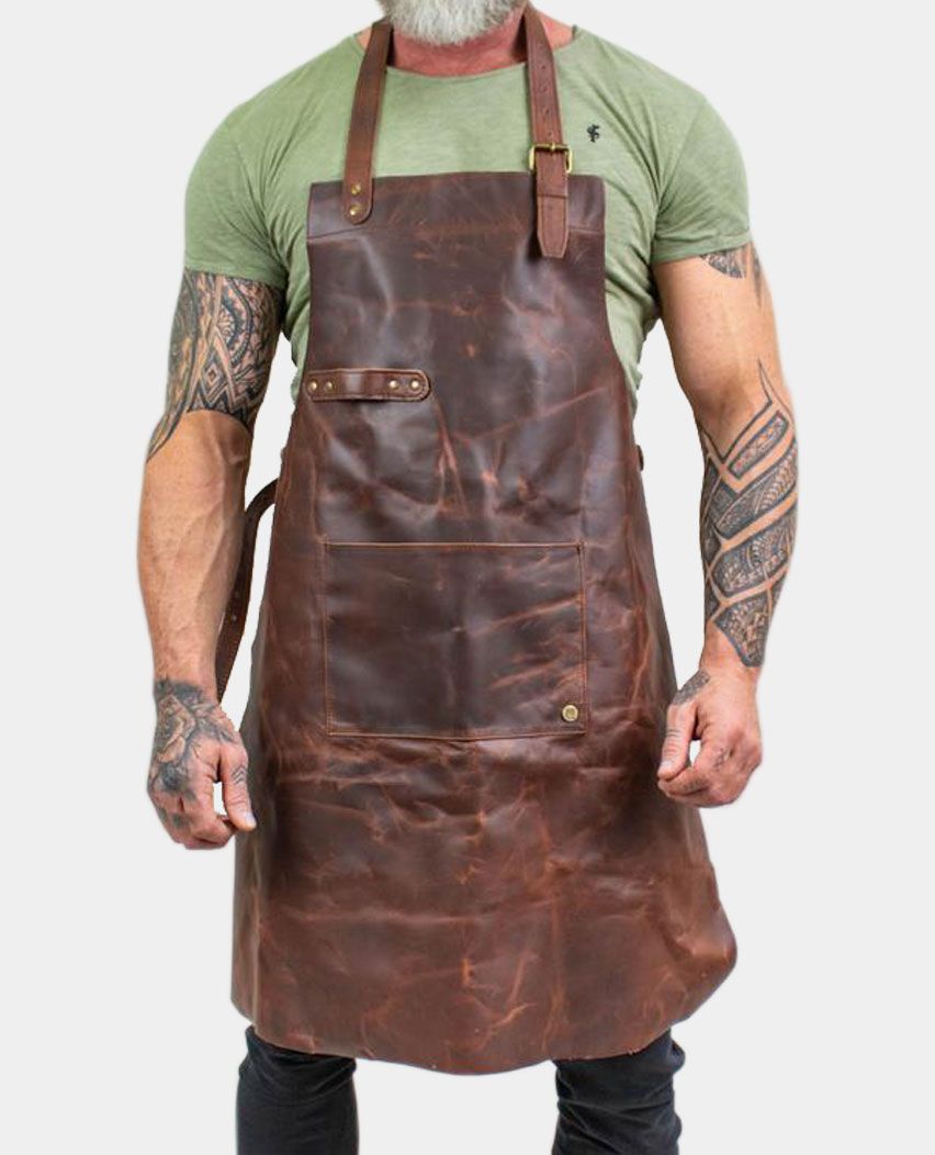 Woodwork Pottery with Pockets Leather Apron