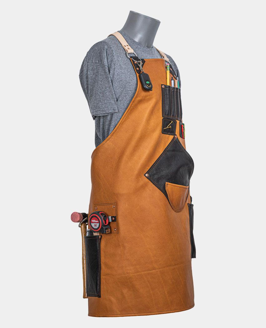 Workplace Tan Leather Apron