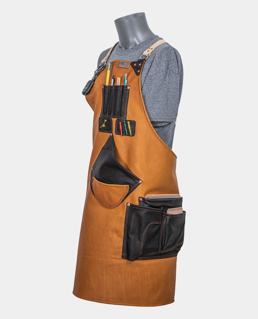 Workplace Tan Leather Apron