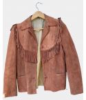vintage deer suede fringe jacket
