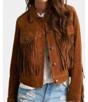Vintage Fringed Suede Leather Jacket