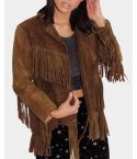 Fringed Suede Leather Jacket Western Style Jacket