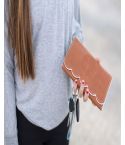 Personalised wristlet leather wallet
