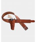 Leather Belt Holster For All Cow Boy Bullet Pockets Belt