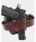 Leather Slide Belt Holster With Belt For All Gun
