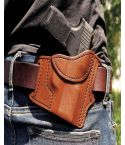Shine Leather Belt Holster With Belt & Mag Pouch