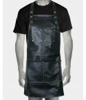 Black Leather Hair Cutting Barber Apron