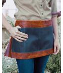 Brown & Black Women Half Waist Leather Apron