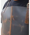 Chef Durable Cross Utility Tool Pockets Leather Apron