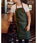Classic Bartender Green Leather Apron