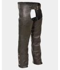 Classics Men's Black Fully Lined Leather Chaps
