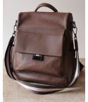 Cowhide Black Leather Women's Backpack