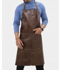 Distressed single Pocket Leather Apron