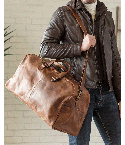 Duffle Personalized Full Grain Leather Carryon Bag