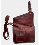 Genuine Leather Brown Satchel Laptop Bag