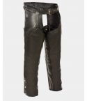 Gun Holster Men Black Leather Chap with Thigh Pockets