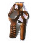 Handmade Brown Leather Shoulder Holster With Bullet Pocket For All Revolver