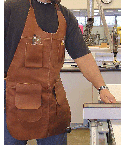 Long Woodworking Leather Apron For Men