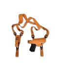 Handmade Brown Leather Shoulder Holster With Bullet Pocket For All Revolver