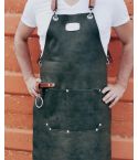 Premium Quality Leather Apron with Comfortable Cross Back Shoulder Straps