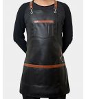 Professional Barber Salon Black Leather Apron