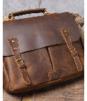 Rustic Leather Handmade Full Grain Laptop Bag
