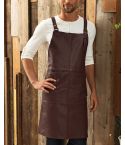 Two front patch pockets Leather Kitchen Apron