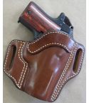 Brown Leather Pancake Style OWB Belt Holster For All Guns