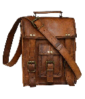 Vintage Leather iPad Satchel Cross Body Shoulder Bags