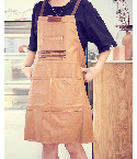 Waterproof Women Chef Leather Canvas Work Apron