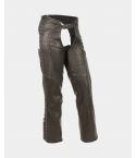 Women's Black Lightweight Hip Set Leather Chaps