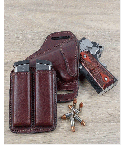 Leather Belt Holter With Double Magazine Holster